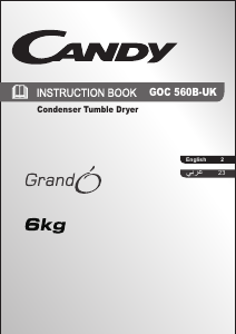 Manual Candy GOC 560B-UK Dryer