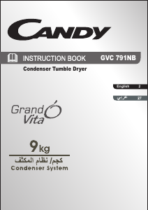 Handleiding Candy GVC 791NB-OS Wasdroger