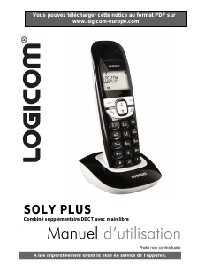 Mode d’emploi Logicom Soly Plus Téléphone sans fil