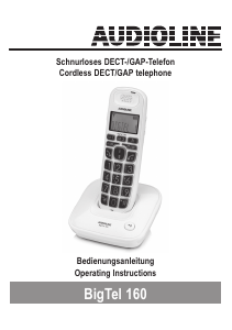 Manual Audioline BigTel 160 Wireless Phone