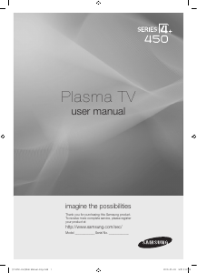 Bruksanvisning Samsung PN42C450B1D Plasma TV