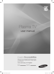 Bruksanvisning Samsung PS63B680T5R Plasma TV