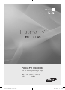 Bruksanvisning Samsung PN50C541G2F Plasma TV