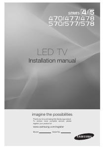 Bruksanvisning Samsung HG32NA470PF LED TV