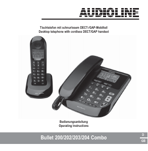 Bedienungsanleitung Audioline Bullet 202 Combo Schnurlose telefon
