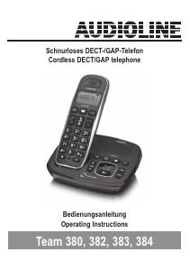 Bruksanvisning Audioline Team 383 Trådlös telefon