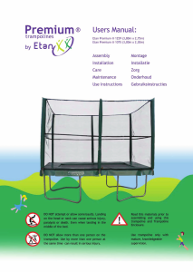 Handleiding Etan Premium 1075 Trampoline