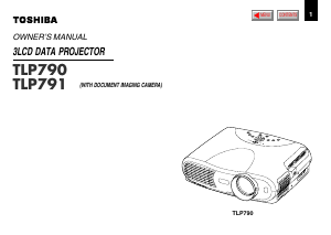 Handleiding Toshiba TLP790 Beamer