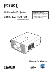 Bruksanvisning Eiki LC-HDT700 Projektor