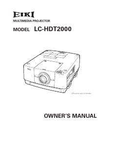 Handleiding Eiki LC-HDT2000 Beamer