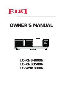Bruksanvisning Eiki LC-XNB3500N Projektor