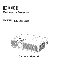 Bruksanvisning Eiki LC-XS25A Projektor