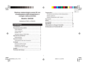 Manuale Oregon BAR 386 Stazione meteorologica