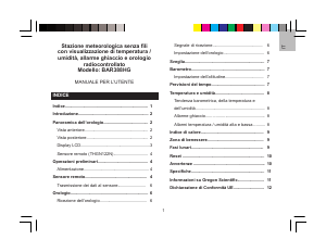 Manuale Oregon BAR 388HG Stazione meteorologica