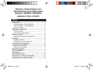 Manuale Oregon BAR 806 Stazione meteorologica