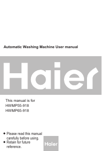 Handleiding Haier HWMP65-918 Wasmachine