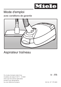 Mode d’emploi Miele S 5211 Aspirateur