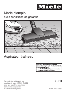Mode d’emploi Miele S 6390 Aspirateur