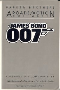 Handleiding Commodore 64 James Bond 007