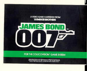 Manual Colecovision James Bond 007