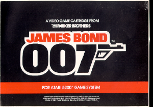 Manual Atari 5200 James Bond 007