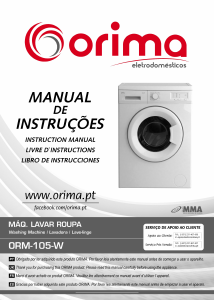 Mode d’emploi Orima ORM 105 W Lave-linge