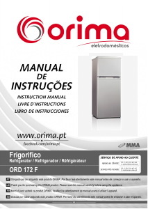 Bruksanvisning Orima ORD 172 F Kyl-frys