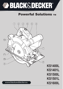 Manuale Black and Decker KS1501L Sega circolare