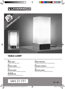 Manual LivarnoLux IAN 31191 Lamp