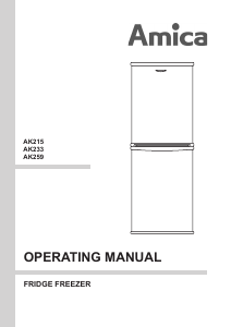 Handleiding Amica AK215 Koel-vries combinatie