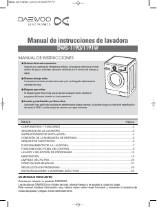 Manual de uso Daewoo DWS-1190 Lavadora