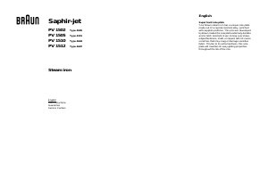 Manual Braun PV 1512 Saphir-Jet Iron