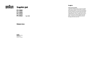 Bruksanvisning Braun PV 2502 Saphir-Jet Strykjärn