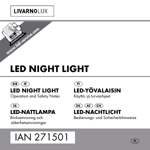 Bedienungsanleitung LivarnoLux IAN 271501 Nachtlicht