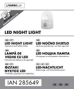 Manual LivarnoLux IAN 285649 Lumina de noapte