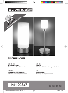 Mode d’emploi LivarnoLux IAN 90547 Lampe