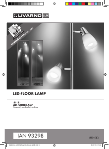 Bruksanvisning LivarnoLux IAN 93298 Lampa