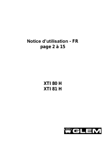 Mode d’emploi Glem XTI81H Table de cuisson