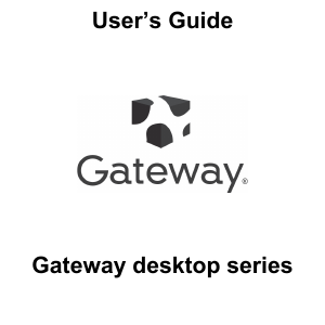 Manual Gateway SX2100 Desktop Computer