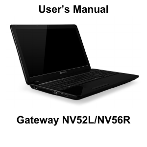 Mode d’emploi Gateway NV52L Ordinateur portable