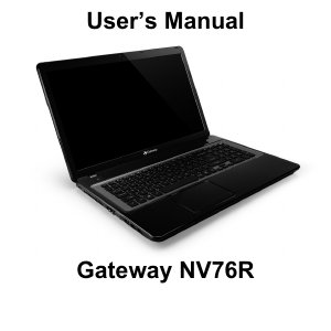 Mode d’emploi Gateway NV76R Ordinateur portable