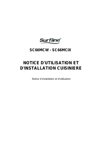 Mode d’emploi Surfline SC66MCIX Cuisinière