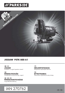 Instrukcja Parkside PSTK 800 A1 Wyrzynarka