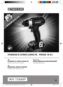 Mode d’emploi Parkside IAN 104449 Perceuse visseuse