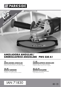 Manual de uso Parkside IAN 71830 Amoladora angular