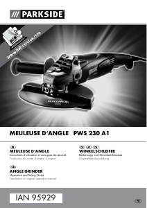 Manual Parkside IAN 95929 Angle Grinder