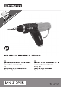 Bedienungsanleitung Parkside PSSA 4 A1 Schrauber