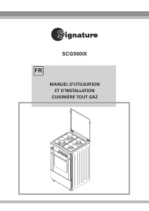 Mode d’emploi Signature SCG560IX Cuisinière