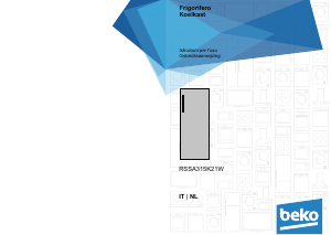 Manuale BEKO RSSA315K21W Frigorifero