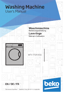 Bedienungsanleitung BEKO WTV 7724 XSS Waschmaschine